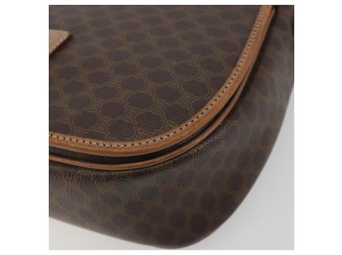 Céline Borsa a tracolla CELINE Macadam PVC Pelle Marrone Tono Oro Auth BA14939 - vista 11