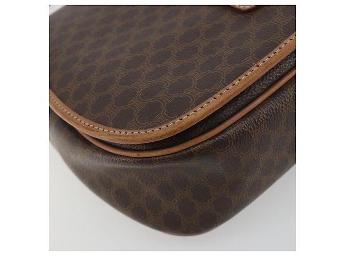 Céline Borsa a tracolla CELINE Macadam PVC Pelle Marrone Tono Oro Auth BA14939 - vista 12