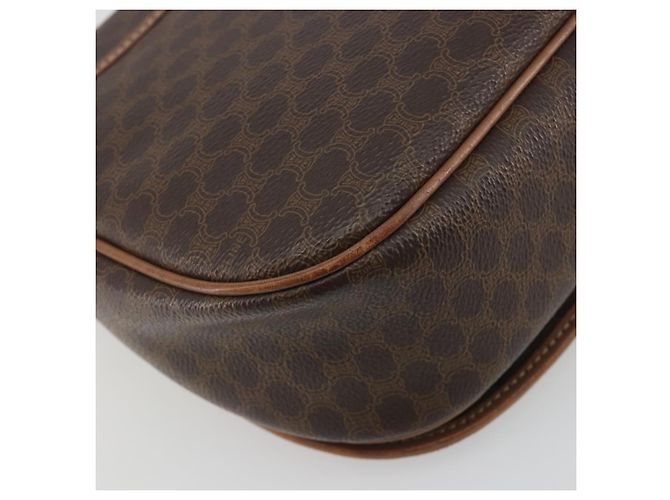 Céline Borsa a tracolla CELINE Macadam PVC Pelle Marrone Tono Oro Auth BA14939 - vista 14