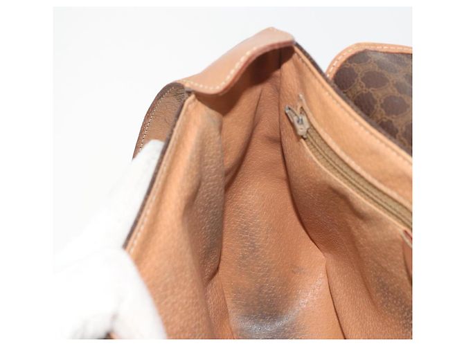 Céline Borsa a tracolla CELINE Macadam PVC Pelle Marrone Tono Oro Auth BA14939 - vista 22