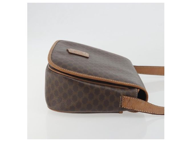 Céline Borsa a tracolla CELINE Macadam PVC Pelle Marrone Tono Oro Auth BA14939 - vista 4
