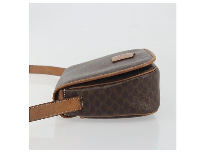 Céline Borsa a tracolla CELINE Macadam PVC Pelle Marrone Tono Oro Auth BA14939 - vista 5