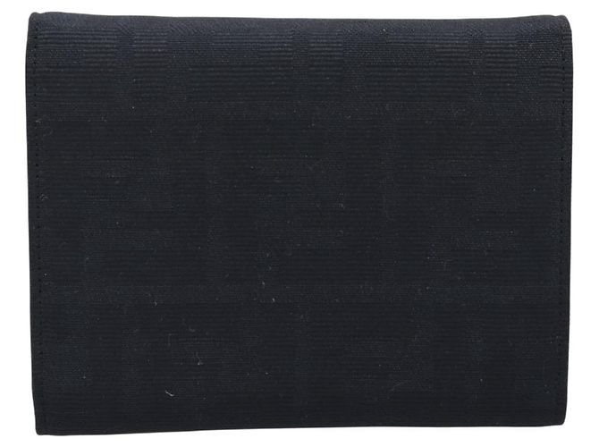 FENDI Zucca Canvas Compact Trifold Wallet Black Auth am12424V - view 2