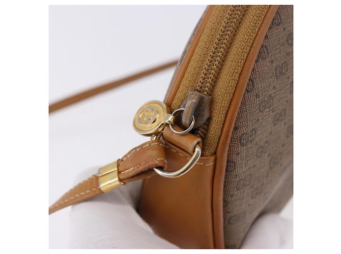Borsa a tracolla GUCCI Micro GG Supreme PVC Beige Gold 007 084 0094 Auth 196603 D'oro - vista 14