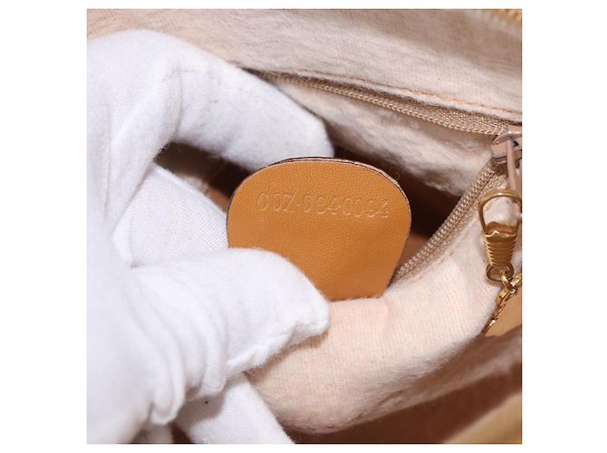 Borsa a tracolla GUCCI Micro GG Supreme PVC Beige Gold 007 084 0094 Auth 196603 D'oro - vista 21