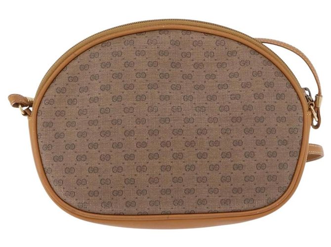 Borsa a tracolla GUCCI Micro GG Supreme PVC Beige Gold 007 084 0094 Auth 196603 D'oro - vista 3