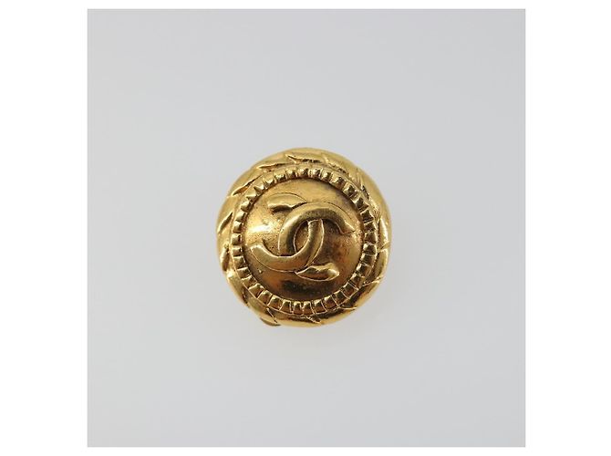 Pendientes CHANEL Metal Tono Dorado CC Auth 198839V - vista 2