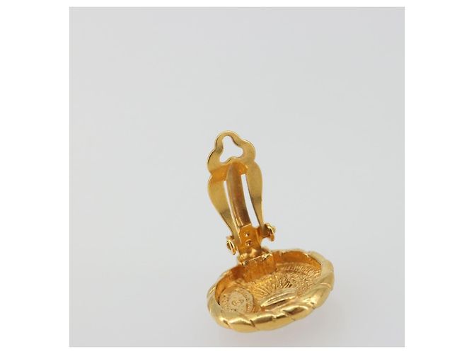 Pendientes CHANEL Metal Tono Dorado CC Auth 198839V - vista 5