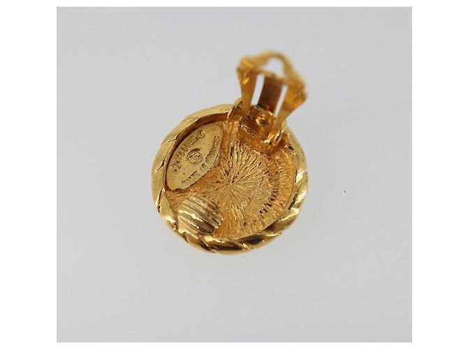Pendientes CHANEL Metal Tono Dorado CC Auth 198839V - vista 6