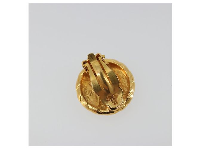Pendientes CHANEL Metal Tono Dorado CC Auth 198839V - vista 8