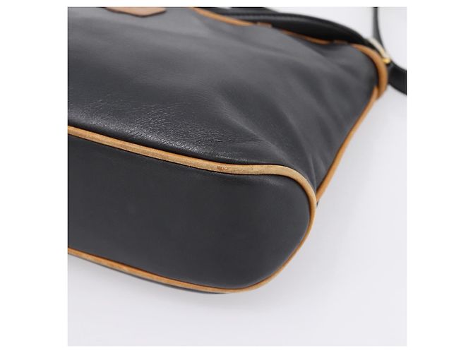 Céline CELINE Schultertasche aus Leder Schwarz Goldfarben Auth 196412 - Ansicht 10