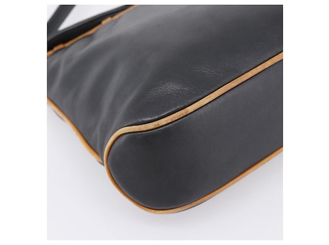 Céline CELINE Schultertasche aus Leder Schwarz Goldfarben Auth 196412 - Ansicht 11