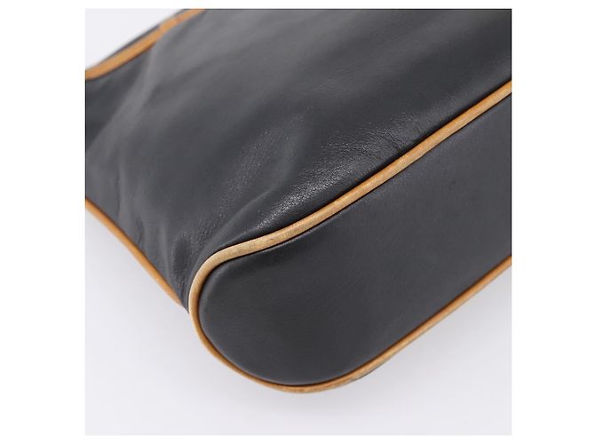 Céline CELINE Schultertasche aus Leder Schwarz Goldfarben Auth 196412 - Ansicht 13