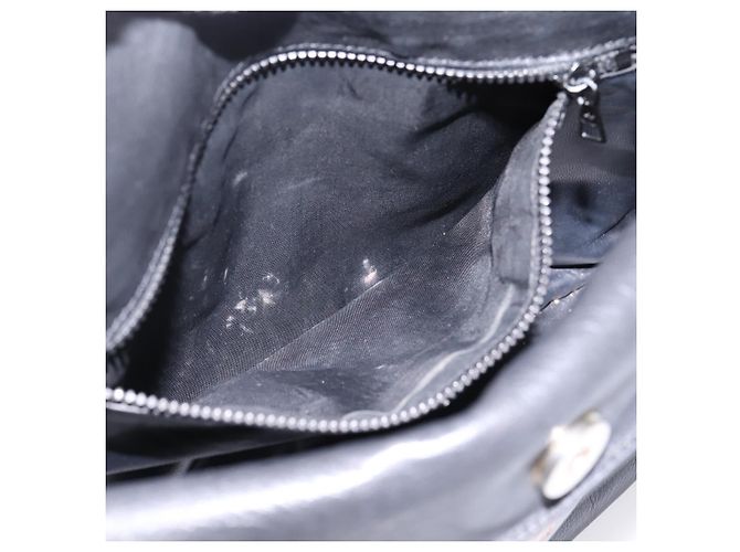 Céline CELINE Schultertasche aus Leder Schwarz Goldfarben Auth 196412 - Ansicht 19