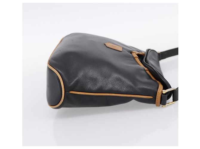 Céline CELINE Schultertasche aus Leder Schwarz Goldfarben Auth 196412 - Ansicht 5