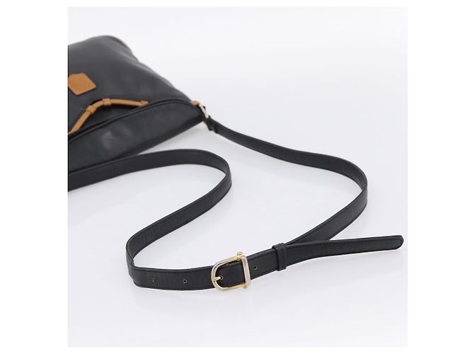 Céline CELINE Schultertasche aus Leder Schwarz Goldfarben Auth 196412 - Ansicht 7