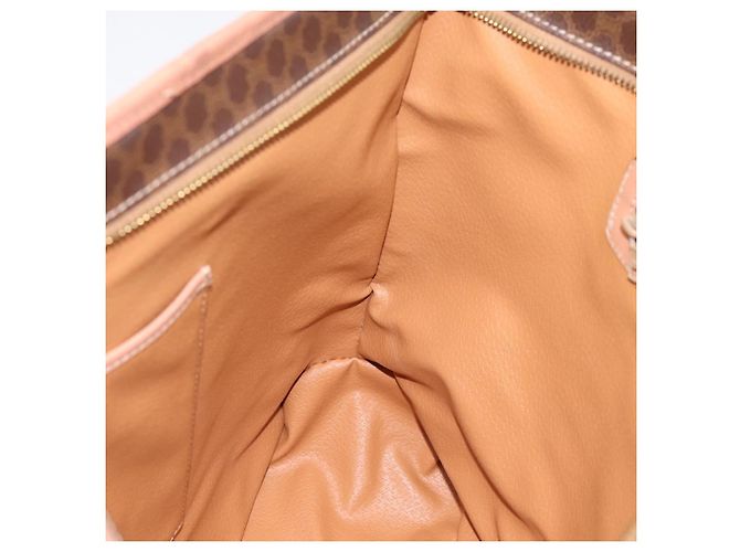 Céline Borsa Tote CELINE Macadam Canvas PVC Pelle Brown Gold Auth am12286V Marrone D'oro - vista 18