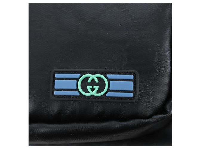 Borsa a Tracolla GUCCI GG Crystal PVC Pelle Nero Argento 782764 Auth BA14802V - vista 19