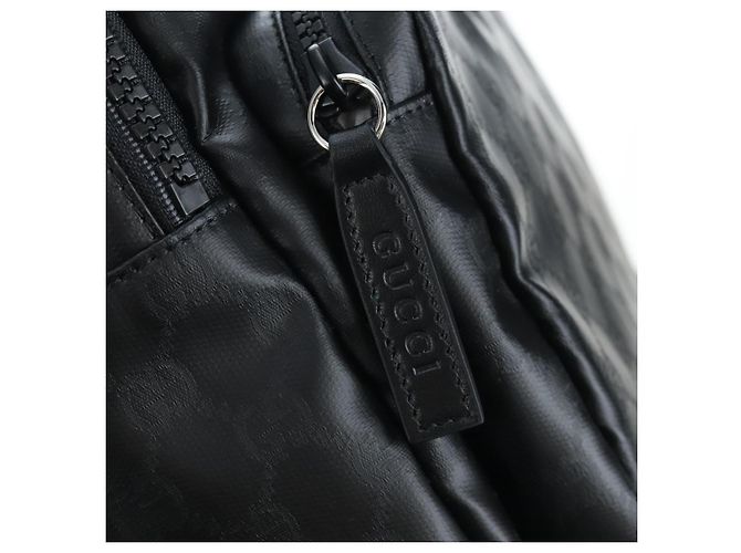Borsa a Tracolla GUCCI GG Crystal PVC Pelle Nero Argento 782764 Auth BA14802V - vista 20