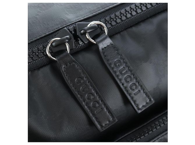 Borsa a Tracolla GUCCI GG Crystal PVC Pelle Nero Argento 782764 Auth BA14802V - vista 22