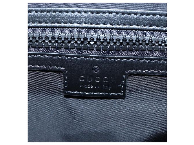 Borsa a Tracolla GUCCI GG Crystal PVC Pelle Nero Argento 782764 Auth BA14802V - vista 23