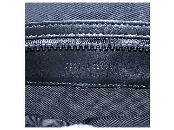 Borsa a Tracolla GUCCI GG Crystal PVC Pelle Nero Argento 782764 Auth BA14802V - vista 29