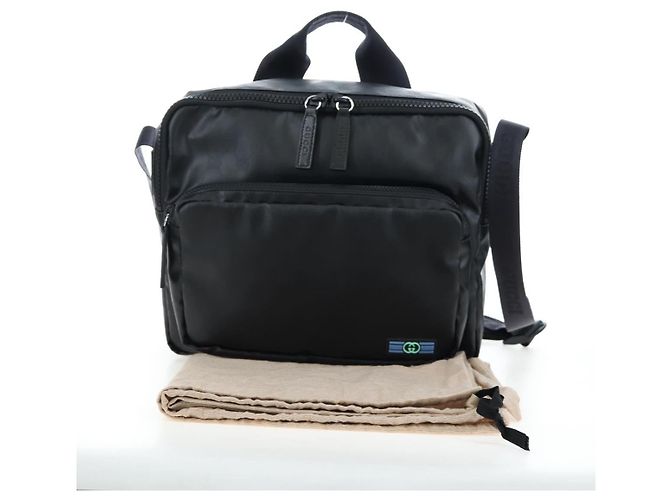 Borsa a Tracolla GUCCI GG Crystal PVC Pelle Nero Argento 782764 Auth BA14802V - vista 31