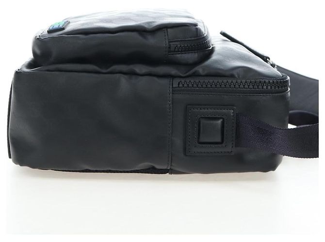 Borsa a Tracolla GUCCI GG Crystal PVC Pelle Nero Argento 782764 Auth BA14802V - vista 5