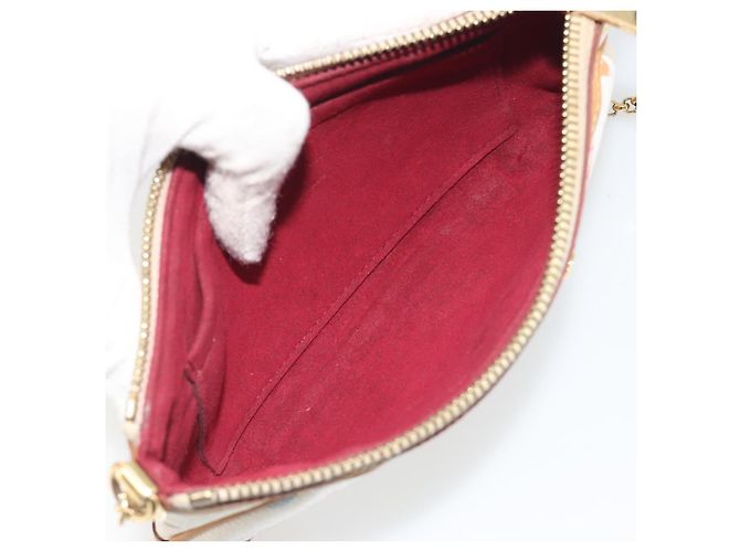 LOUIS VUITTON Monogram Multicolor Pochette Mira MM White M60096 LV Auth 196035V Weiß - Ansicht 11