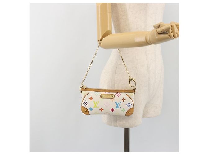 LOUIS VUITTON Monogram Multicolor Pochette Mira MM White M60096 LV Auth 196035V Weiß - Ansicht 24