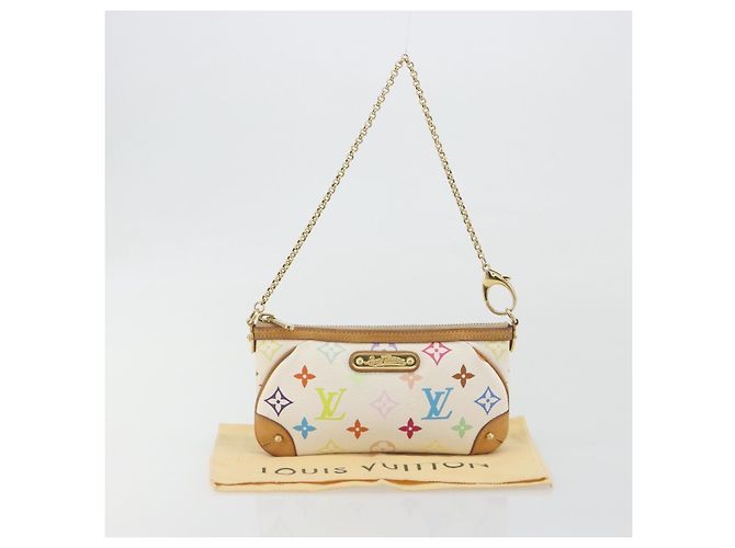 LOUIS VUITTON Monogram Multicolor Pochette Mira MM White M60096 LV Auth 196035V Weiß - Ansicht 25