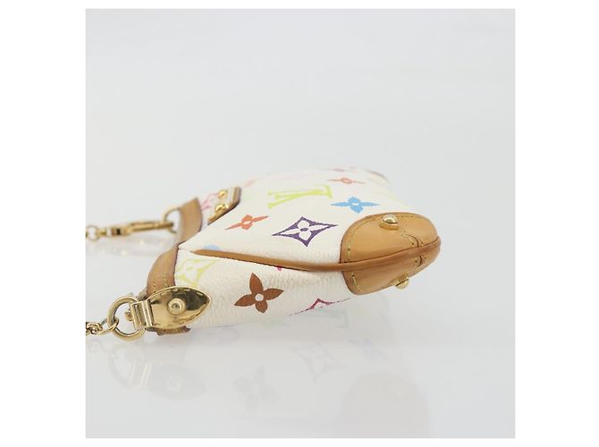 LOUIS VUITTON Monogram Multicolor Pochette Mira MM White M60096 LV Auth 196035V Weiß - Ansicht 4