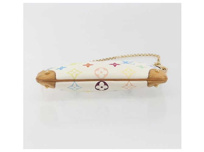 LOUIS VUITTON Monogram Multicolor Pochette Mira MM White M60096 LV Auth 196035V Weiß - Ansicht 5