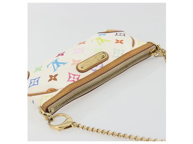 LOUIS VUITTON Monogram Multicolor Pochette Mira MM White M60096 LV Auth 196035V Weiß - Ansicht 6