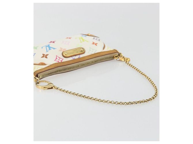 LOUIS VUITTON Monogram Multicolor Pochette Mira MM White M60096 LV Auth 196035V Weiß - Ansicht 7