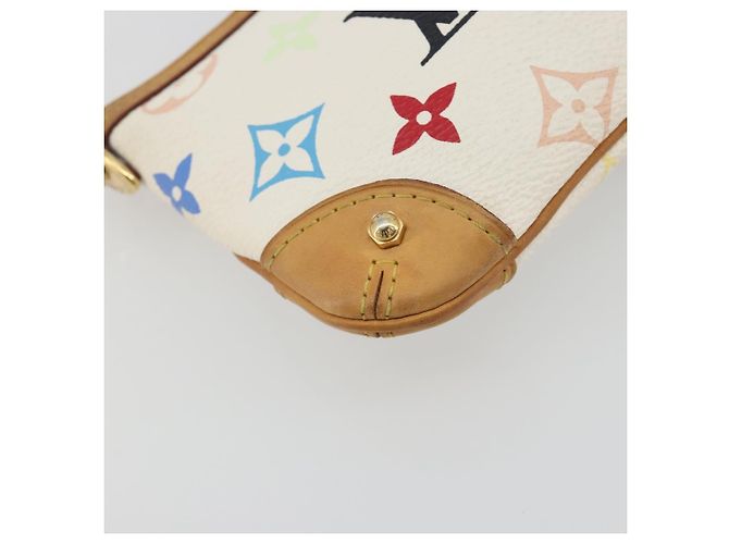 LOUIS VUITTON Monogram Multicolor Pochette Mira MM White M60096 LV Auth 196035V Weiß - Ansicht 9