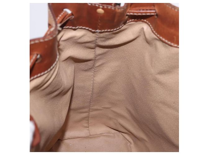 16 Céline Borsa a tracolla CELINE Macadam Canvas PVC Leather Brown Gold Auth 198250 Marrone D'oro - vista 17