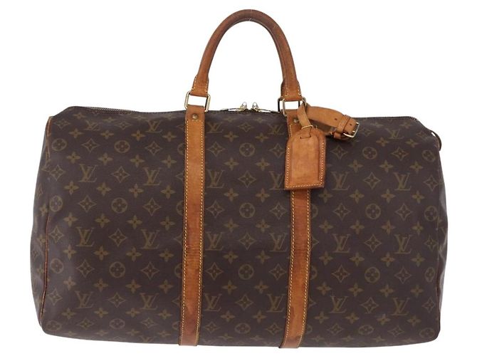 LOUIS VUITTON Monogram Keepall 50 Boston Bag M41426 LV Auth bs36575 Monogramma - vista 13