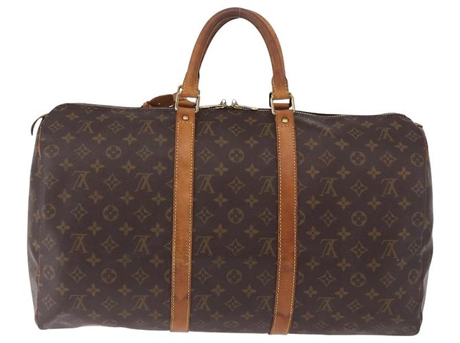 LOUIS VUITTON Monogram Keepall 50 Boston Bag M41426 LV Auth bs36575 Monogramma - vista 2