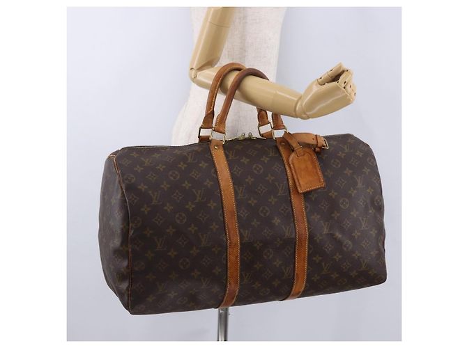 LOUIS VUITTON Monogram Keepall 50 Boston Bag M41426 LV Auth bs36575 Monogramma - vista 23