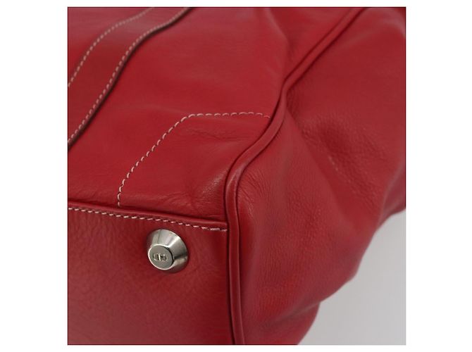 Borsa Christian Dior in pelle rossa e argento Auth 196646A Rosso - vista 12