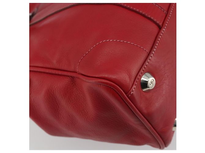 Borsa Christian Dior in pelle rossa e argento Auth 196646A Rosso - vista 13