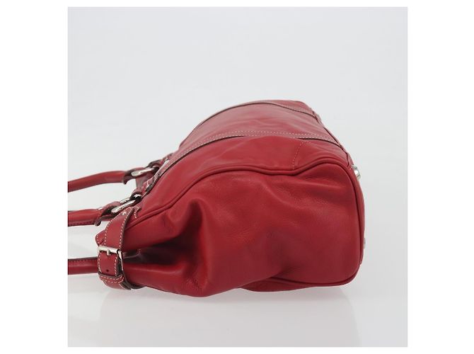 Borsa Christian Dior in pelle rossa e argento Auth 196646A Rosso - vista 5