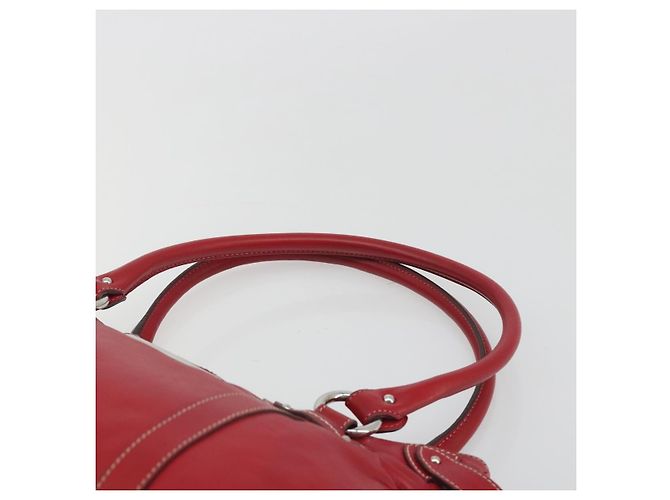 Borsa Christian Dior in pelle rossa e argento Auth 196646A Rosso - vista 8