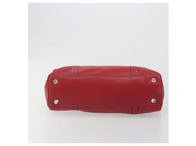 Borsa Christian Dior in pelle rossa e argento Auth 196646A Rosso - vista 9