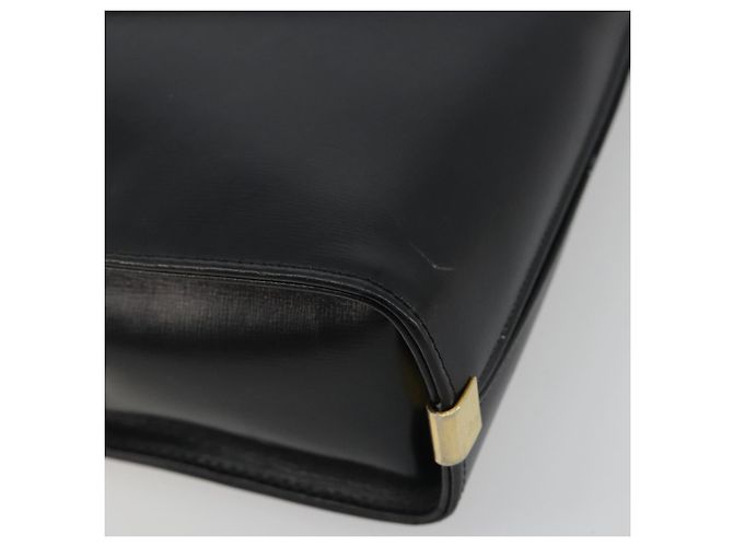 Borsa a mano Christian Dior in pelle di vitello Nera e Dorata Auth 196420 Nero - vista 10