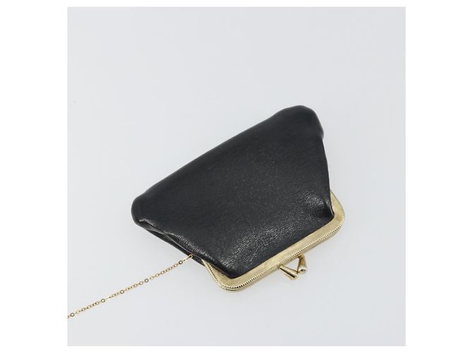 Borsa a mano Christian Dior in pelle di vitello Nera e Dorata Auth 196420 Nero - vista 25