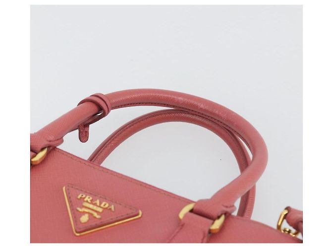 Borsa a mano PRADA Saffiano 2way Pink Gold Tone Auth BA14801M Rosa - vista 14