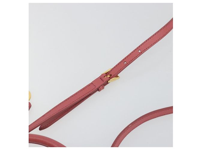Borsa a mano PRADA Saffiano 2way Pink Gold Tone Auth BA14801M Rosa - vista 16