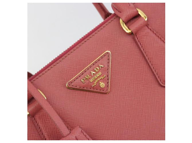 Borsa a mano PRADA Saffiano 2way Pink Gold Tone Auth BA14801M Rosa - vista 21